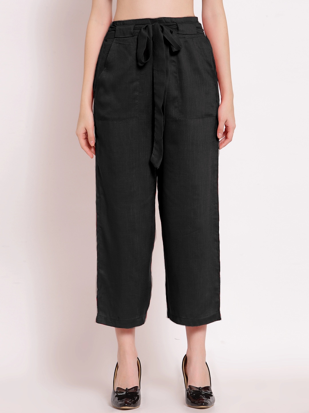 

PATRORNA Women Smart Culottes Trousers, Black