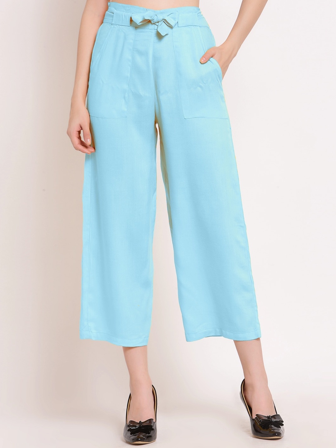 

PATRORNA Women Smart Culottes Trousers, Blue