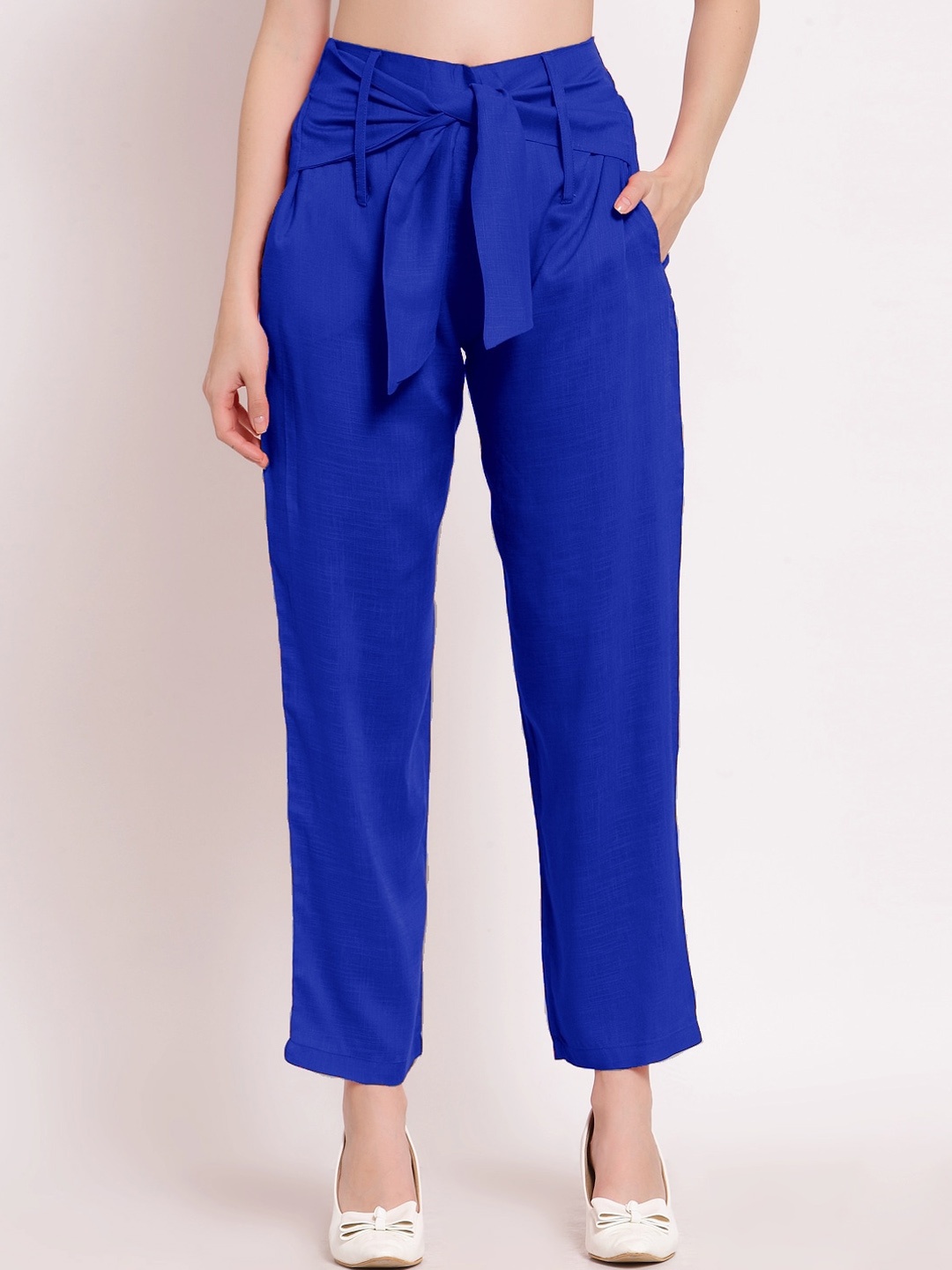 

PATRORNA Women Smart Fit Culottes Trousers, Blue