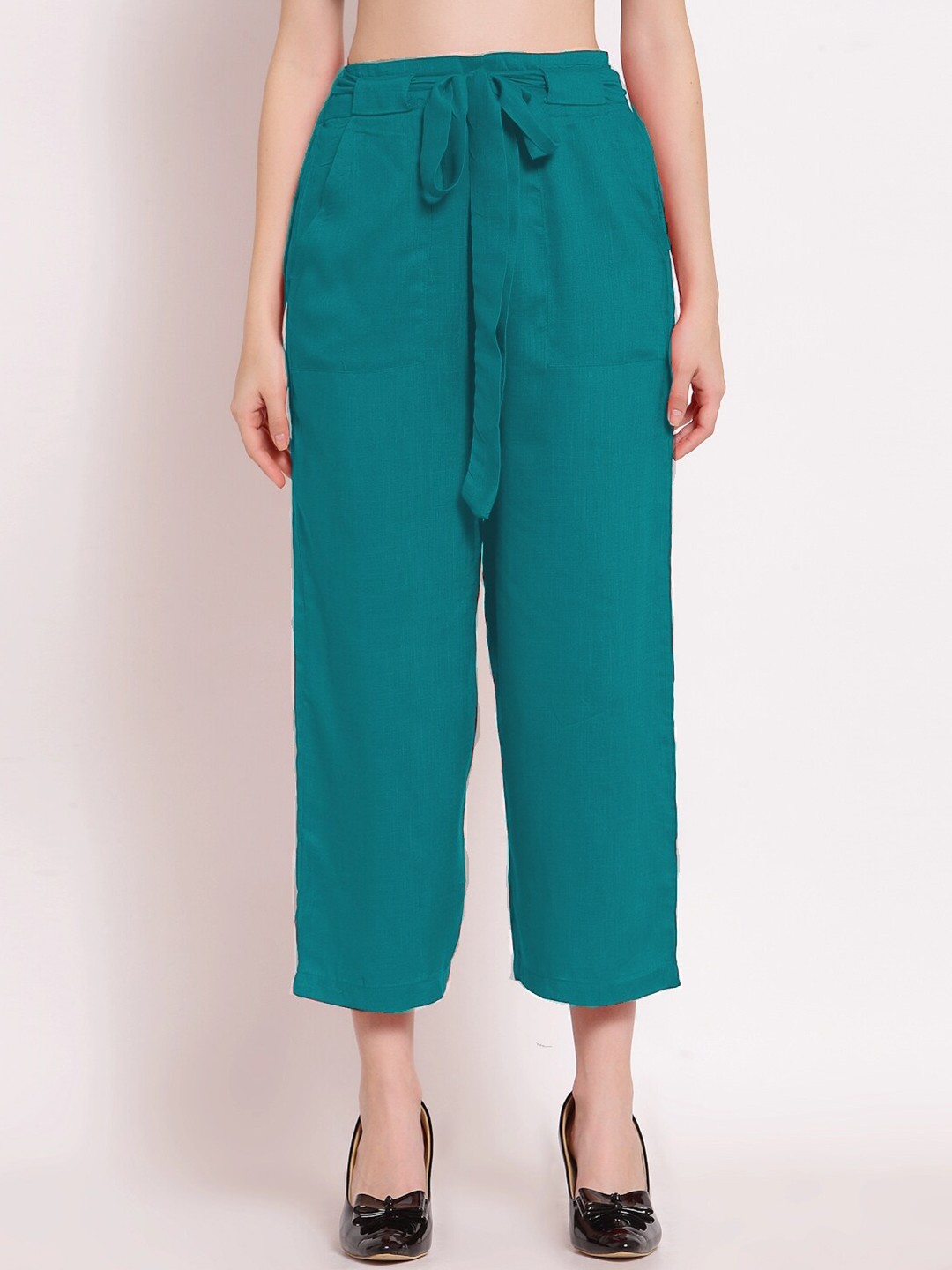

PATRORNA Women Smart Culottes Trousers, Green