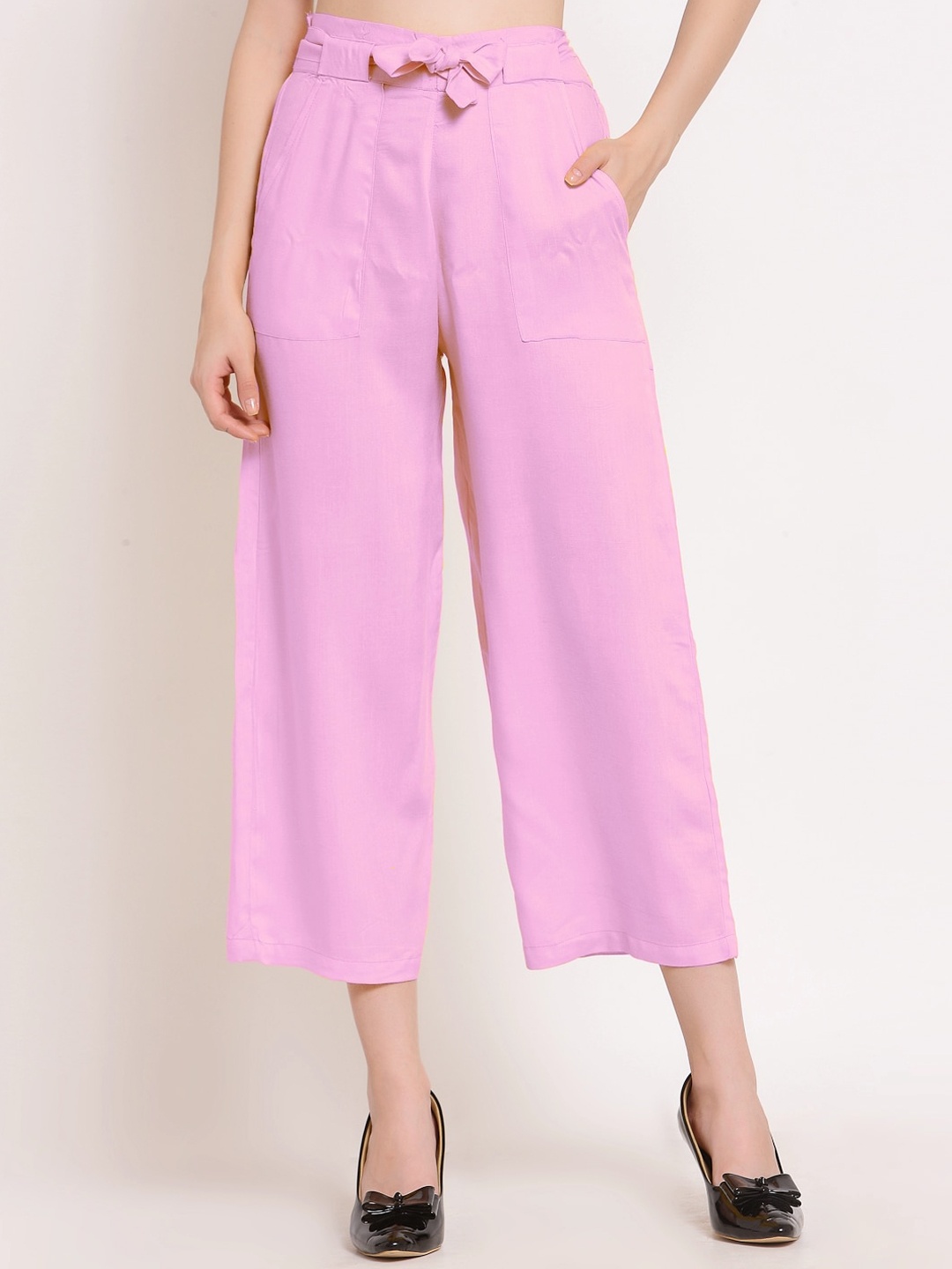 

PATRORNA Women Smart Culottes Trousers, Pink
