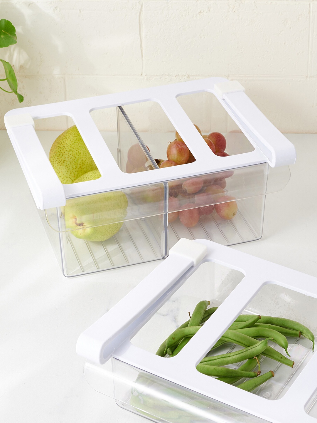 

Home Centre Orion Fisker Transparent & White Under Shelf Fridge Rack