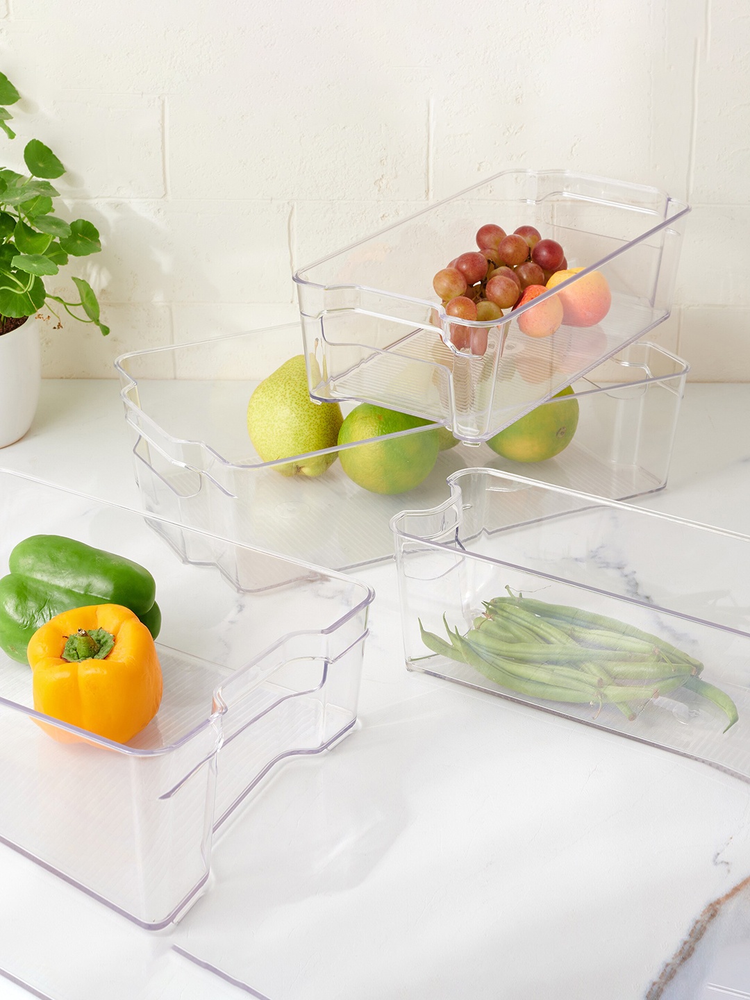 

Home Centre Orion Elfin Transparent Open Storage Fridge Organizer