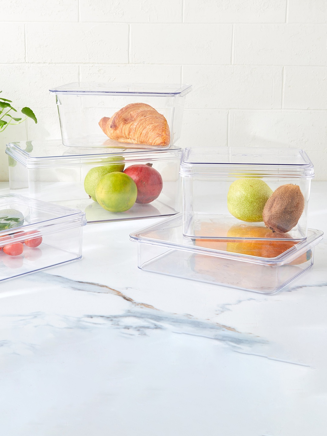 

Home Centre Orion Elfin Transparent Fridge Storage Box With Lid