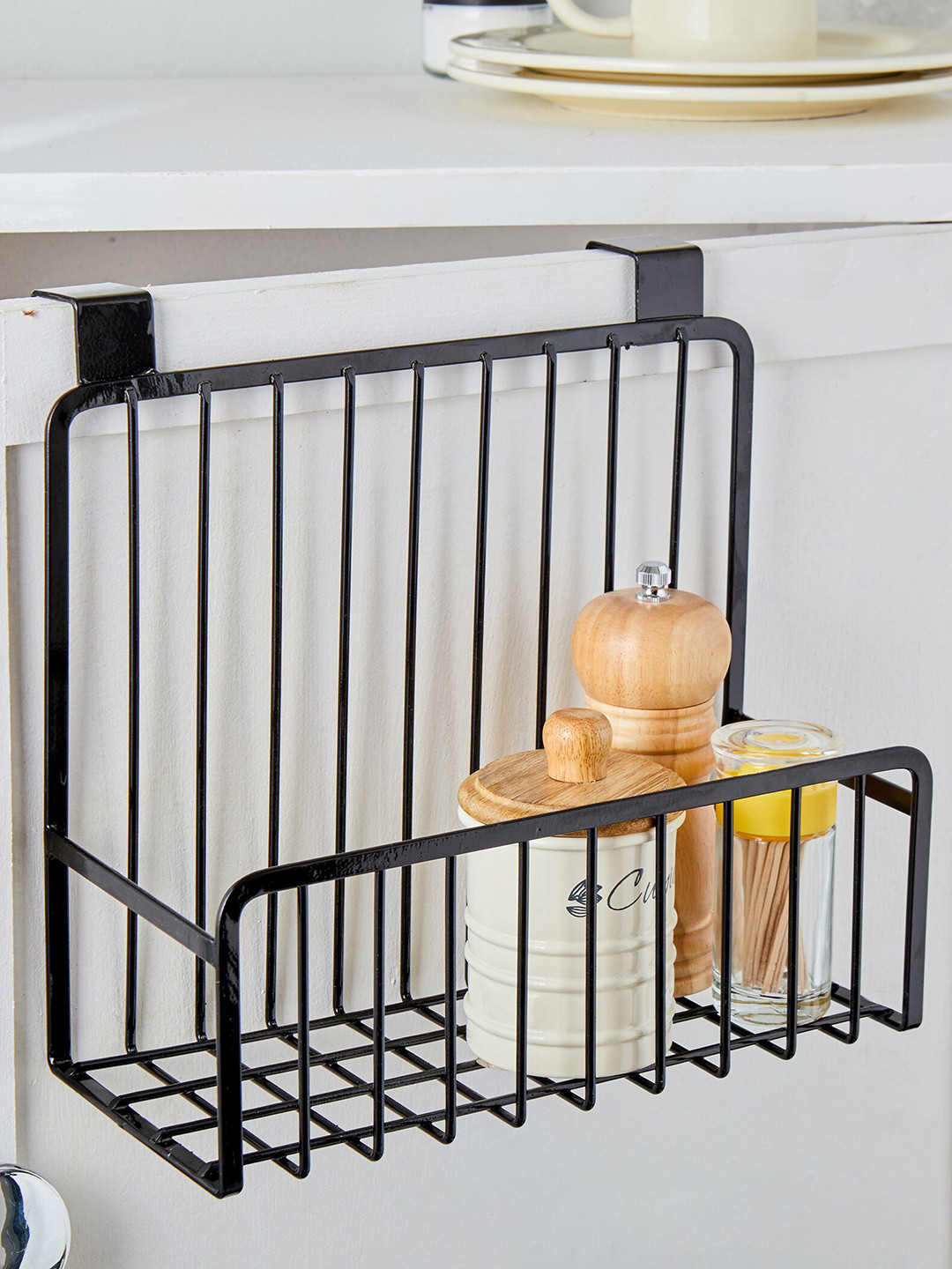 

Home Centre Chef Special Black Metal Over-the-Door Kitchen Basket