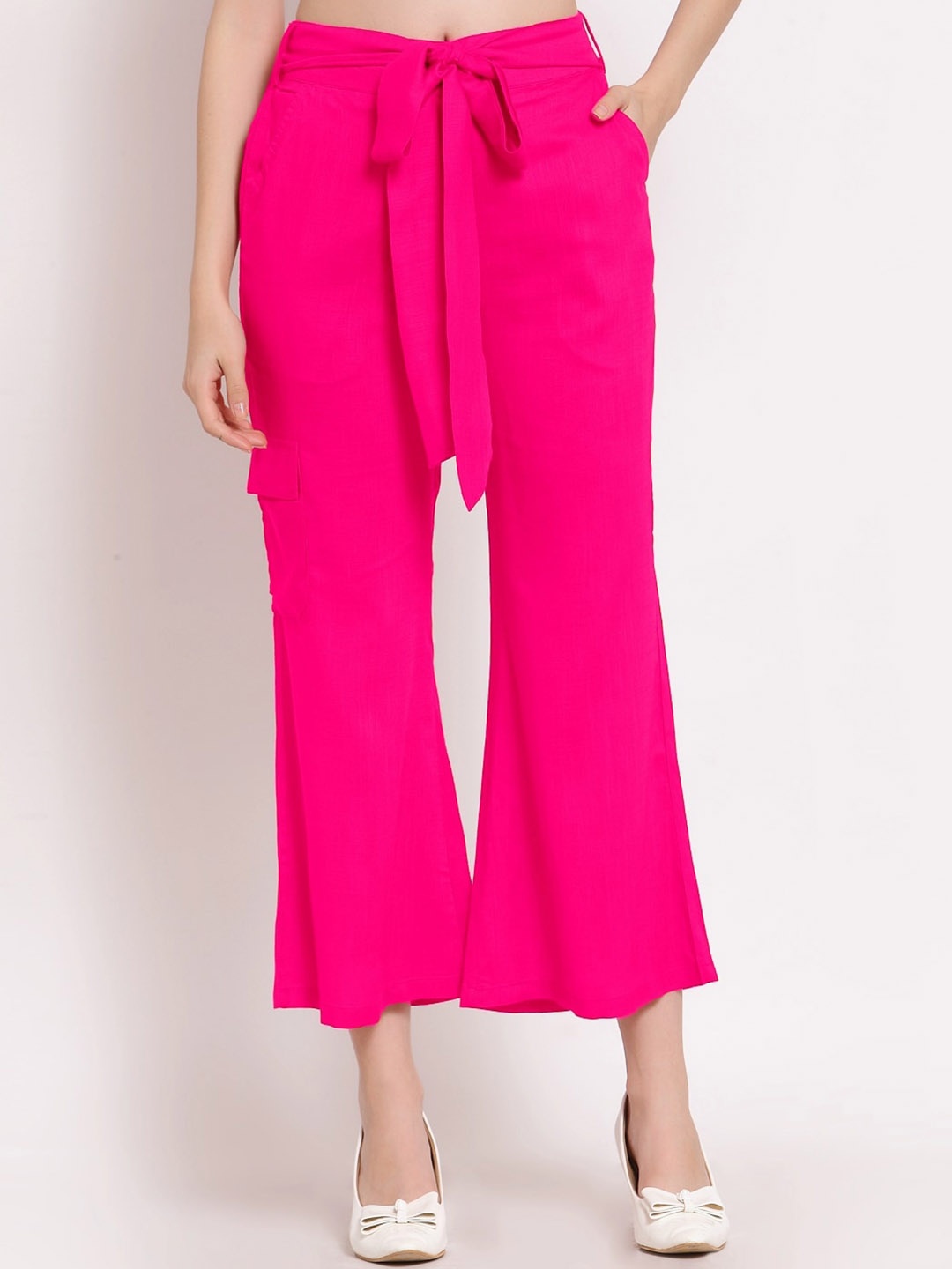 

PATRORNA Women Smart Fit Culottes Trousers, Pink