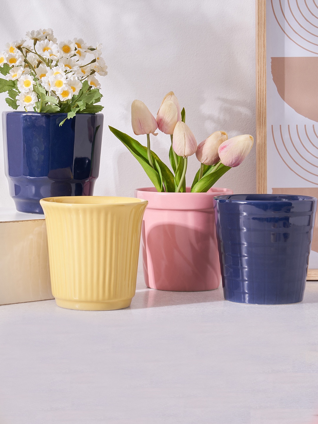 

Home Centre Fiesta Blue Ceramic Planter