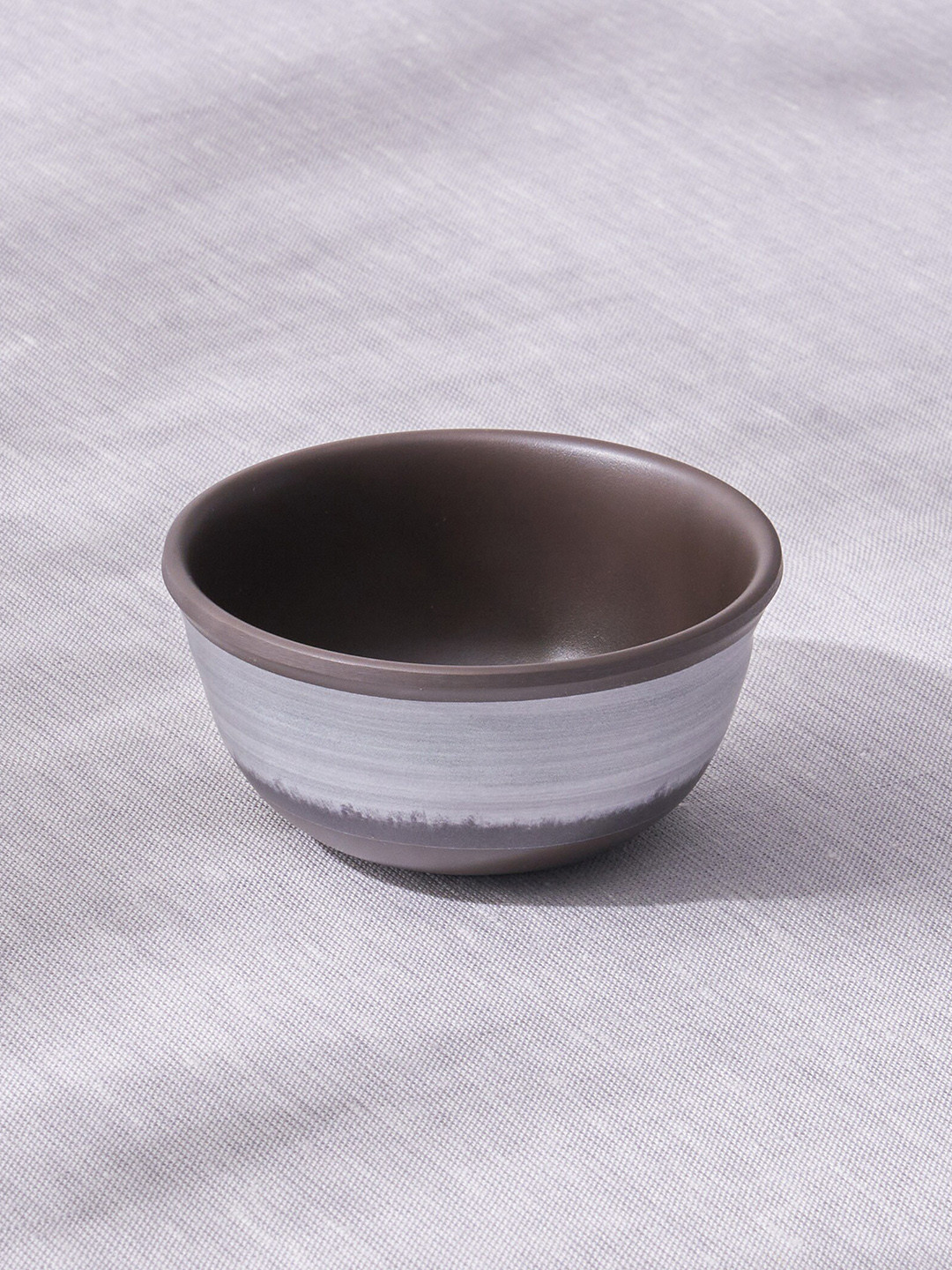 

Home Centre Meadows Brown & Grey Colourblocked Melamine Katori 190ml