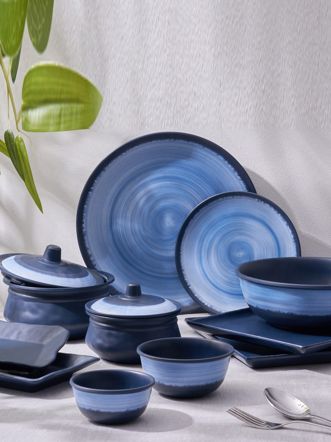 

Home Centre Meadows Blue Colourblocked Melamine Katori 190ml