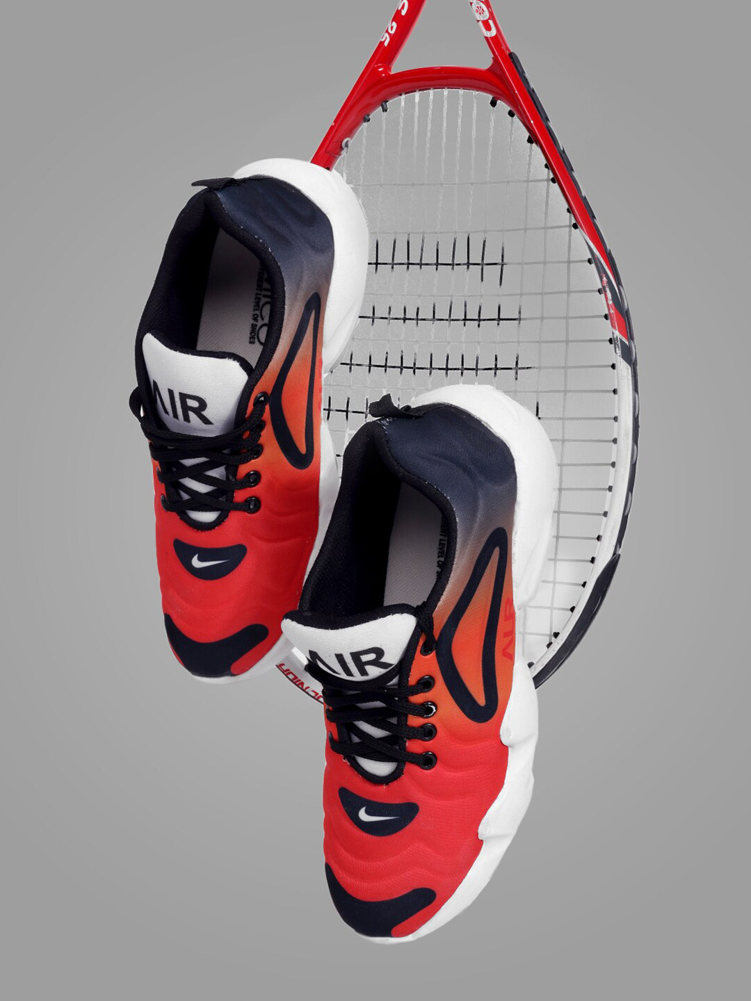 

AMICO Men Lace-Up Running Shoes, Black