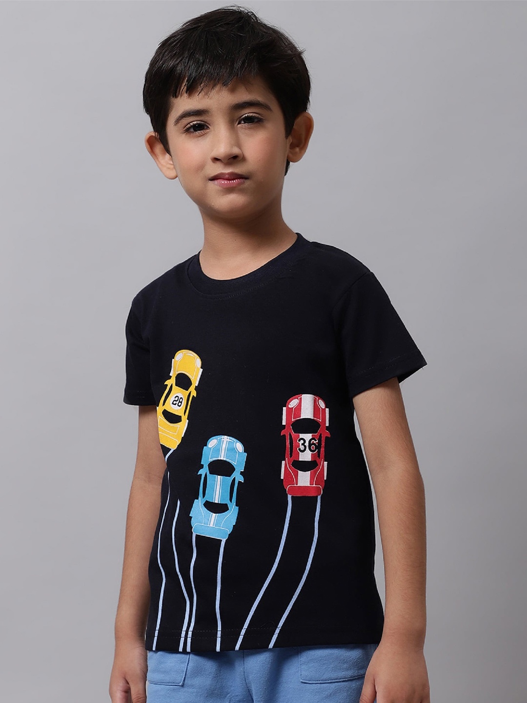 

BAESD Boys Graphic Printed Cotton T-Shirt, Black