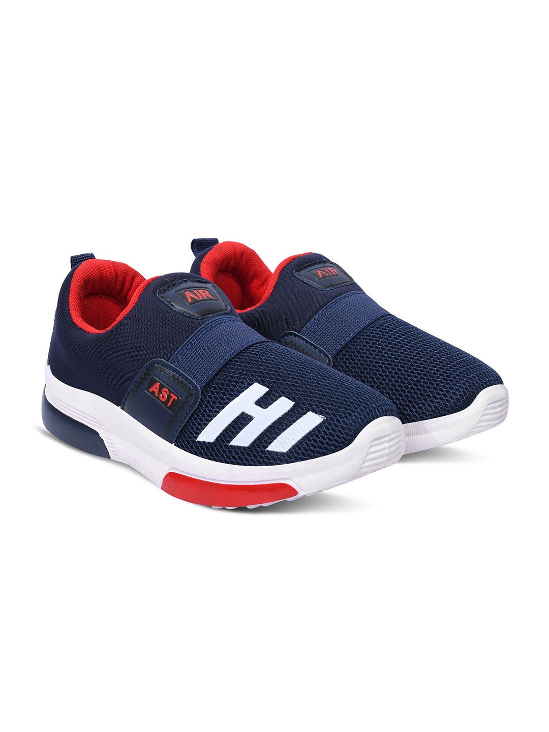 

Airspot Kids Textured Lightweight Slip On Sneakers, Navy blue