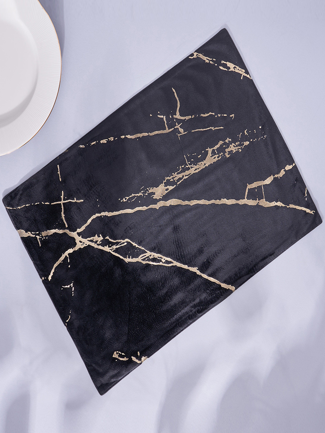 

Home Centre Showstopper Black Printed Cotton Table Placemat