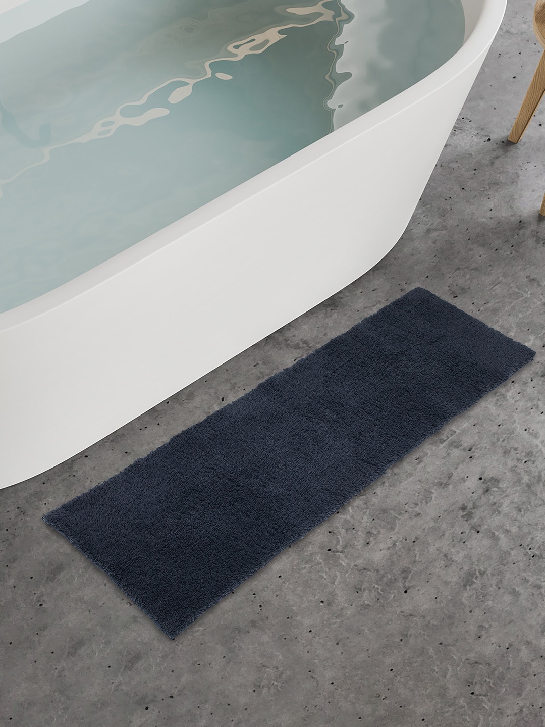 

Home Centre Colour Refresh Blue Self-Designed 150 GSM Anti-Slip Bath Rug