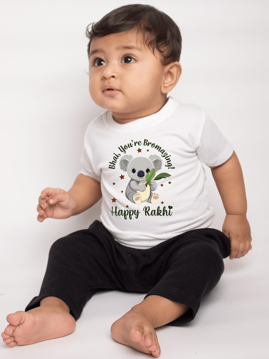 

KNITROOT Kids Typography Printed Cotton T-shirt, White