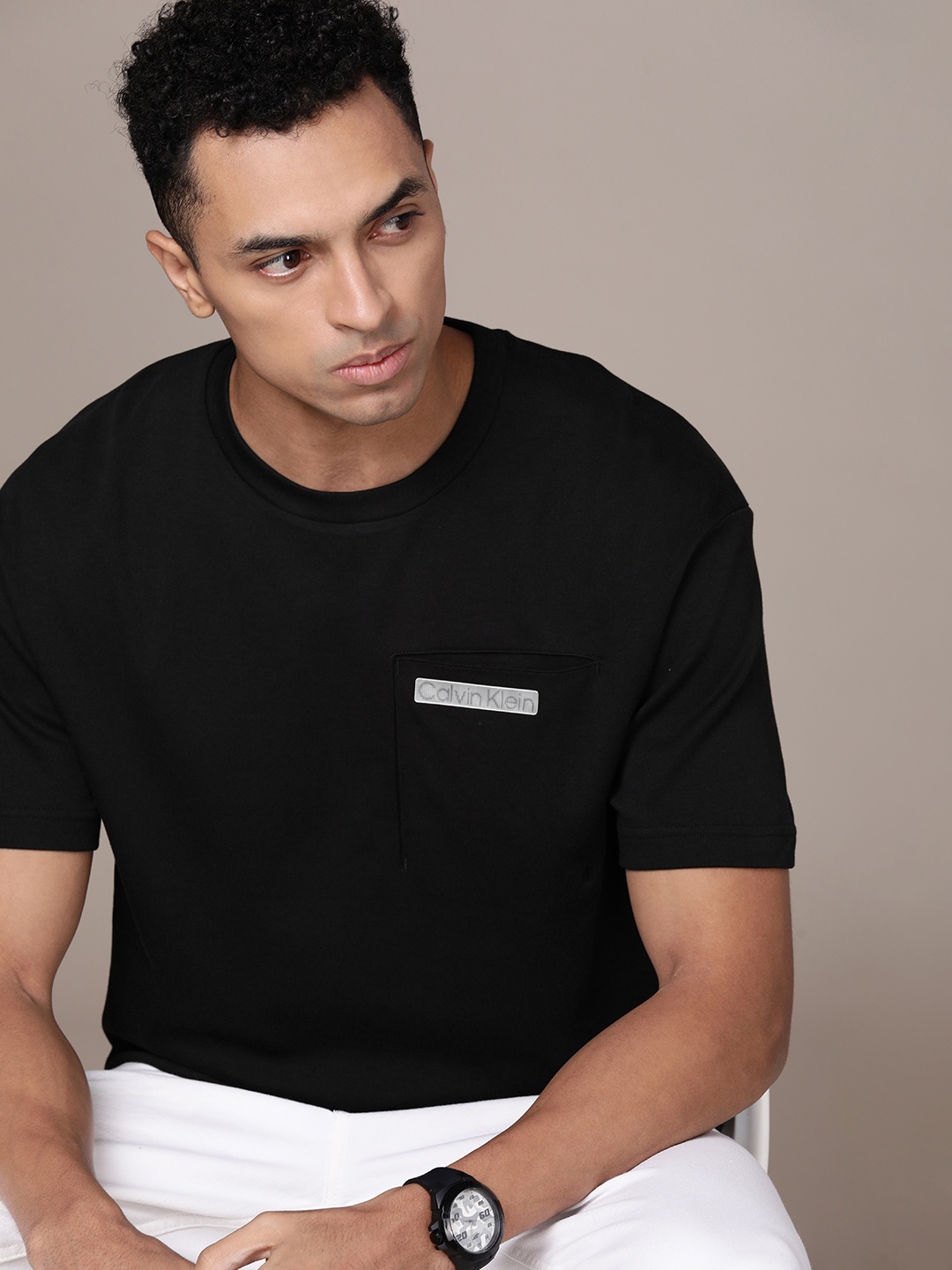 

Calvin Klein Jeans Pure Cotton Pockets T-shirt, Black