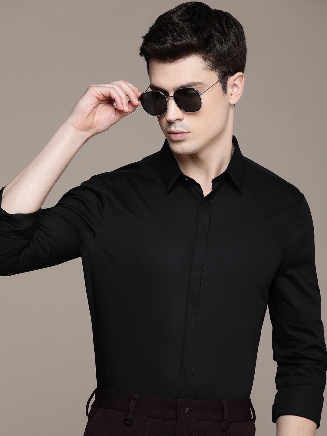 

Calvin Klein Jeans Slim Fit Smart Casual Shirt, Black