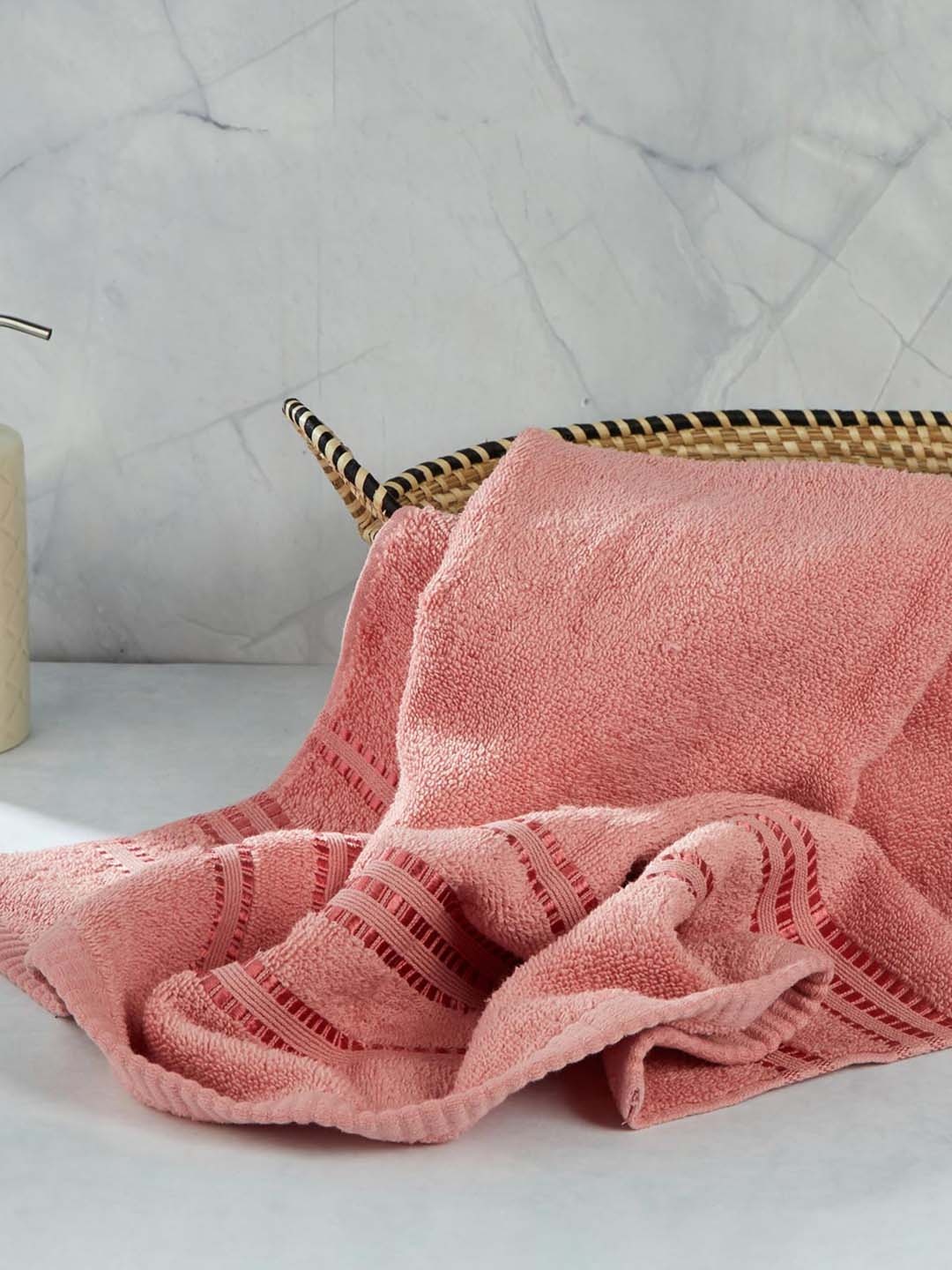 

Fabindia Pink 380 GSM Cotton Bath Towel