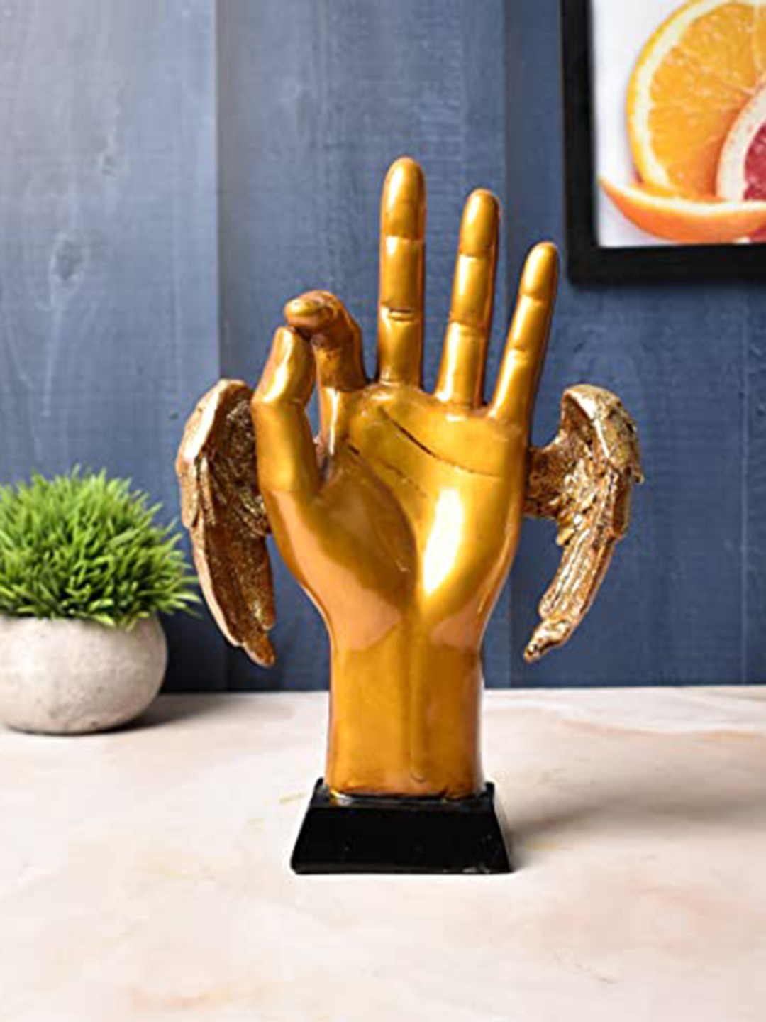 

Perpetual Brown & Black Feather Hand Showpiece