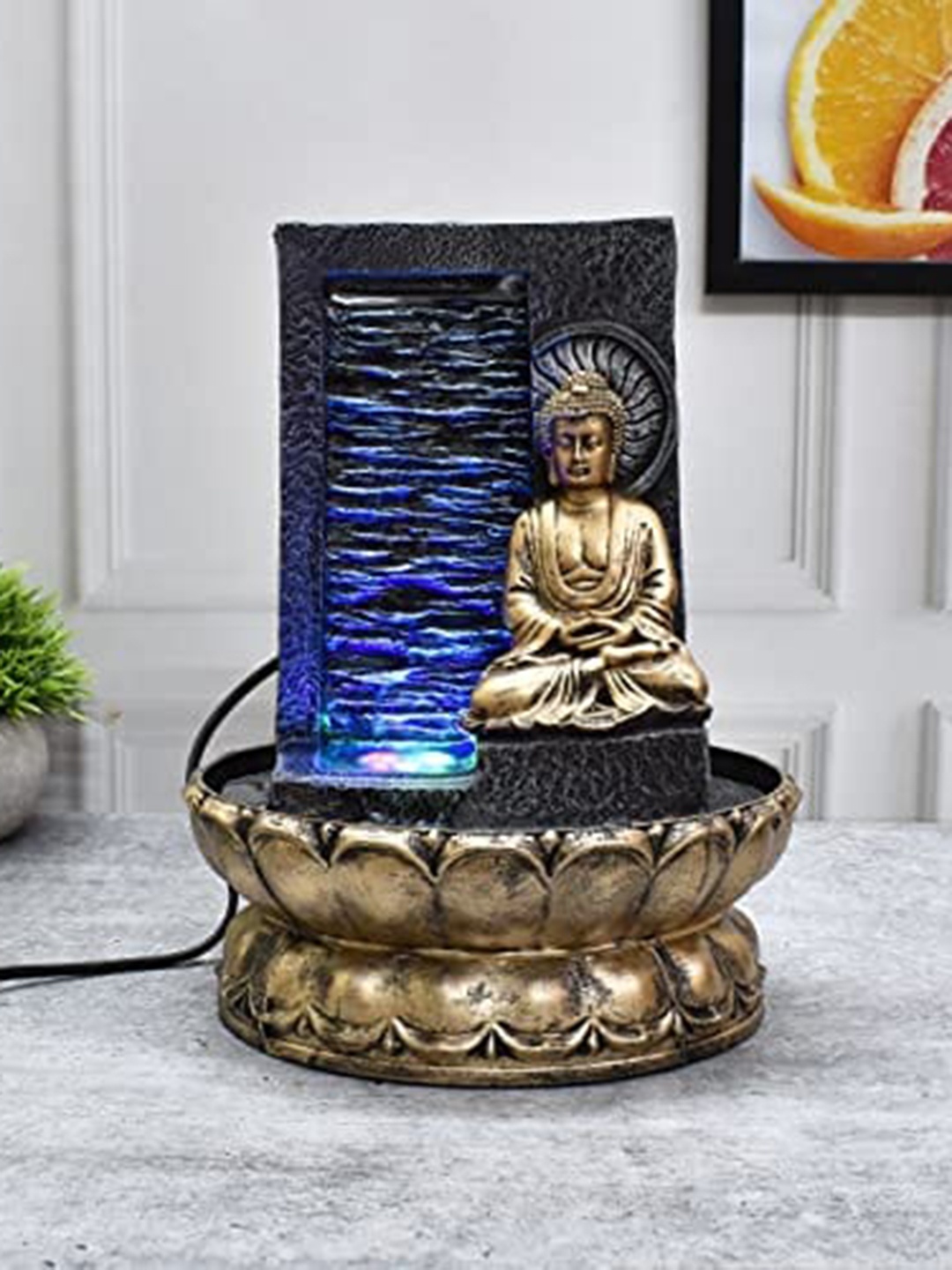 

Perpetual Black & Blue Waterfall Fountains Showpiece