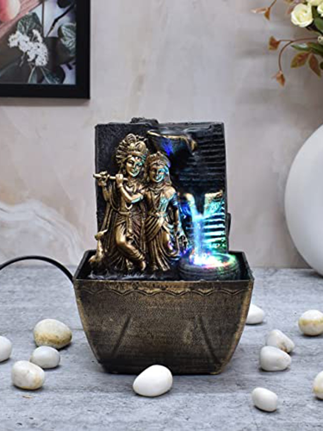 

Perpetual Black & Blue Waterfall Fountains Showpiece