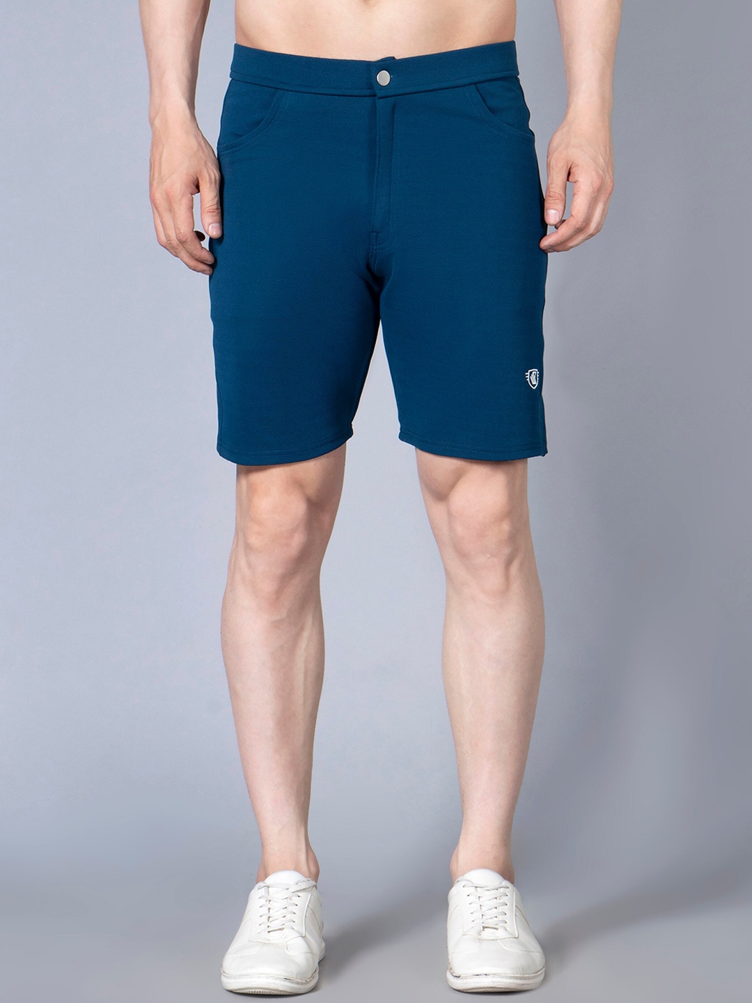 

WE PERFECT Men Mid-Rise Knitted Shorts, Blue