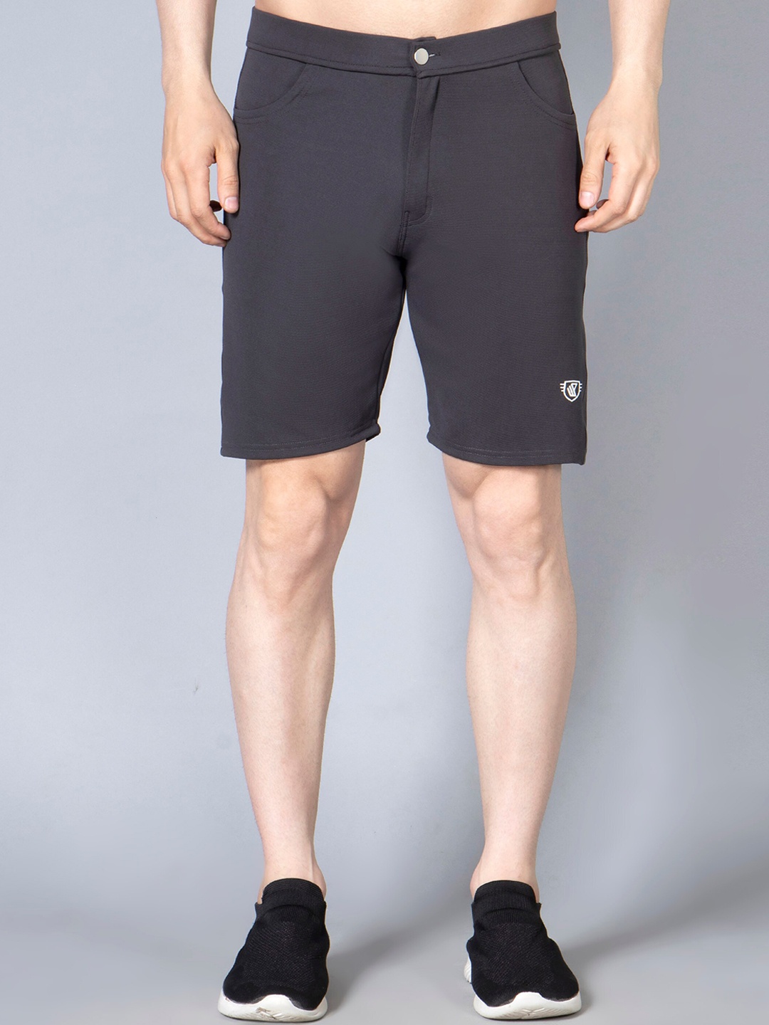 

WE PERFECT Men Mid-Rise Sports Shorts, Grey
