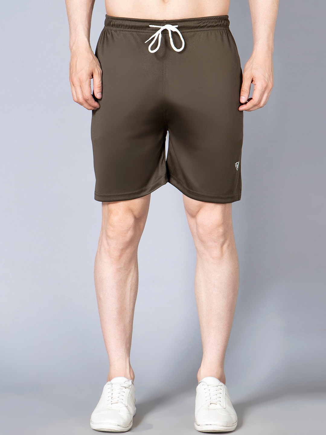 

WE PERFECT Men Mid-Rise Knitted Shorts, Grey