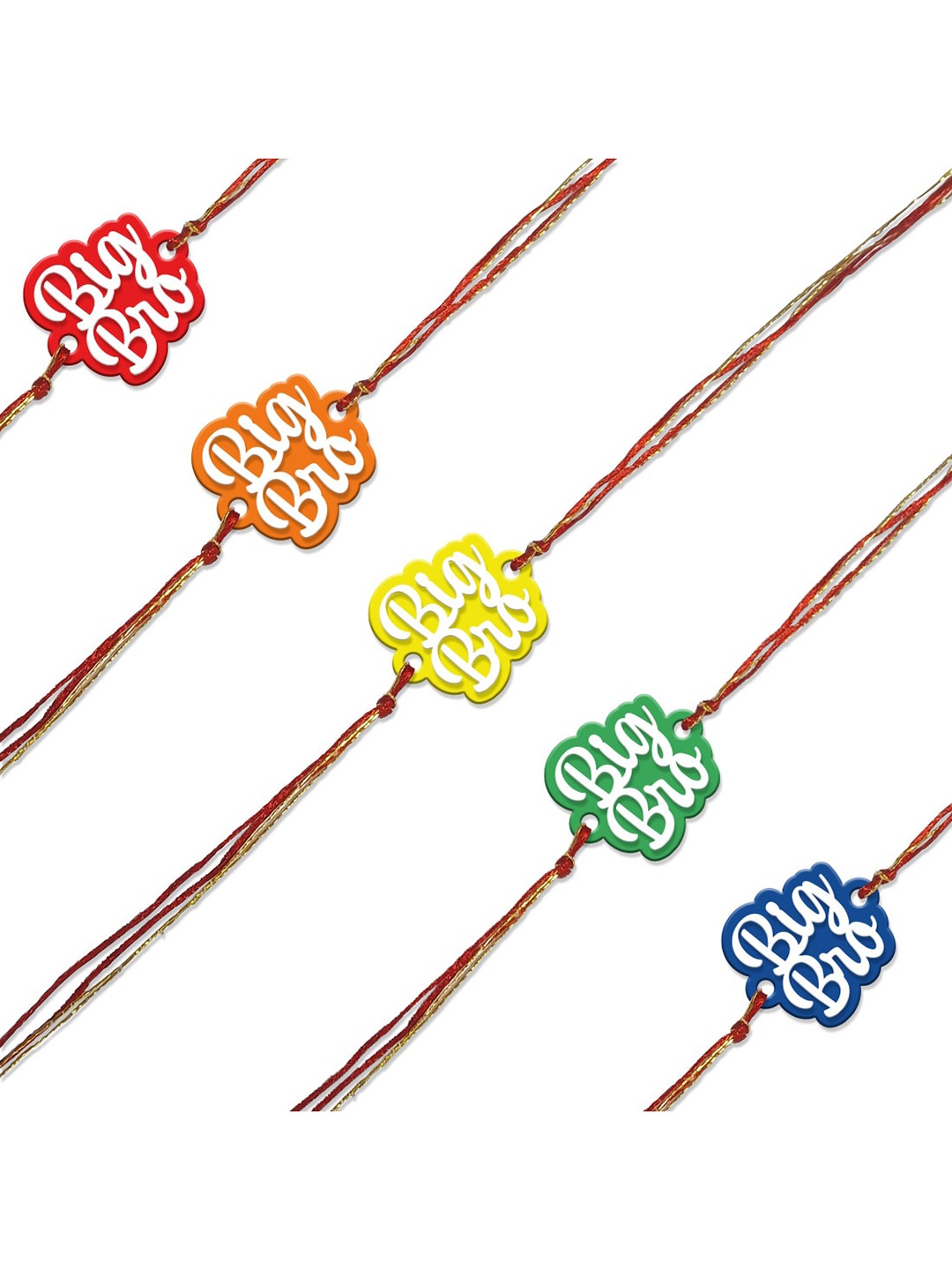 

The Art People Unisex Set Of 5 Big Bro Rakhi, Assorted