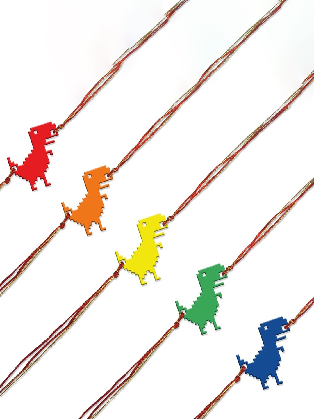 

The Art People The Art People Set Of 1 Assorted Dino Rakhi