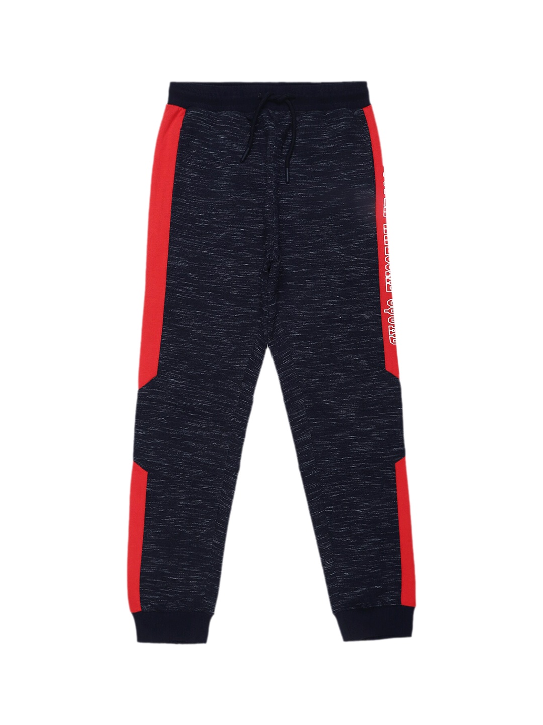 

Provogue Boys Colourblocked Mid-Rise Cotton Joggers, Navy blue