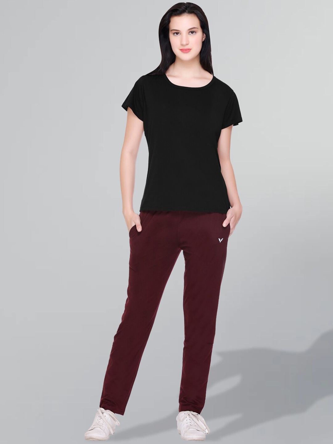 

GODFREY Round Neck Cotton T-Shirt With Trousers, Black