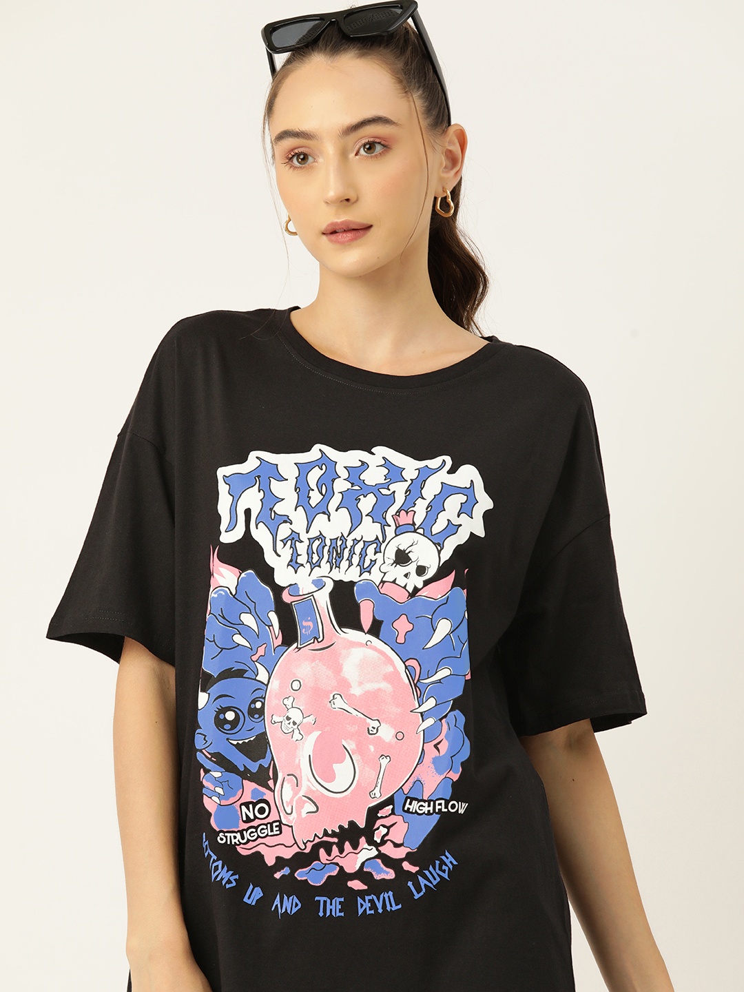 

DressBerry Women Graphic Printed T-shirt, Black