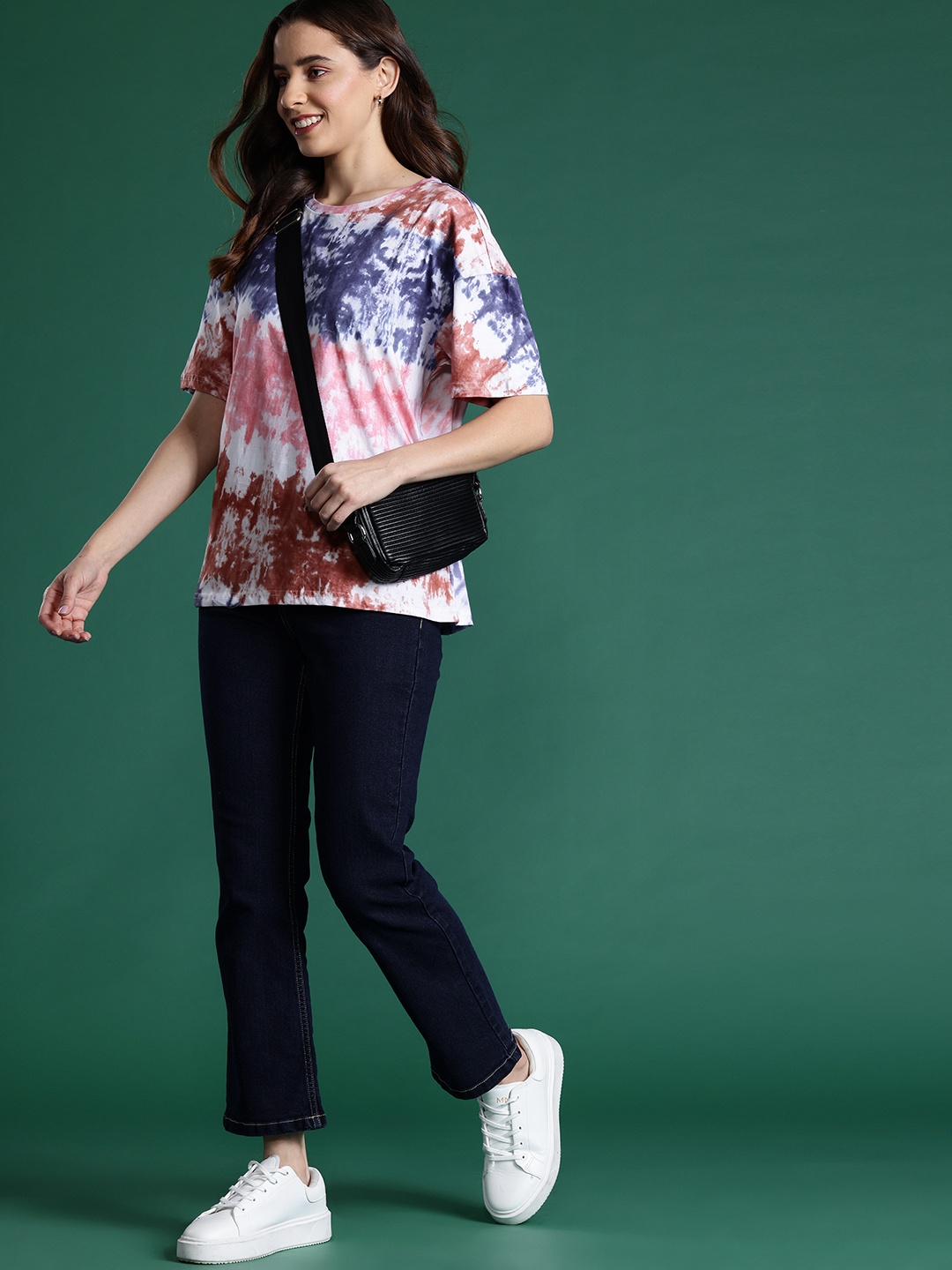 

DressBerry Tie & Dye Pure Cotton T-shirt, Blue