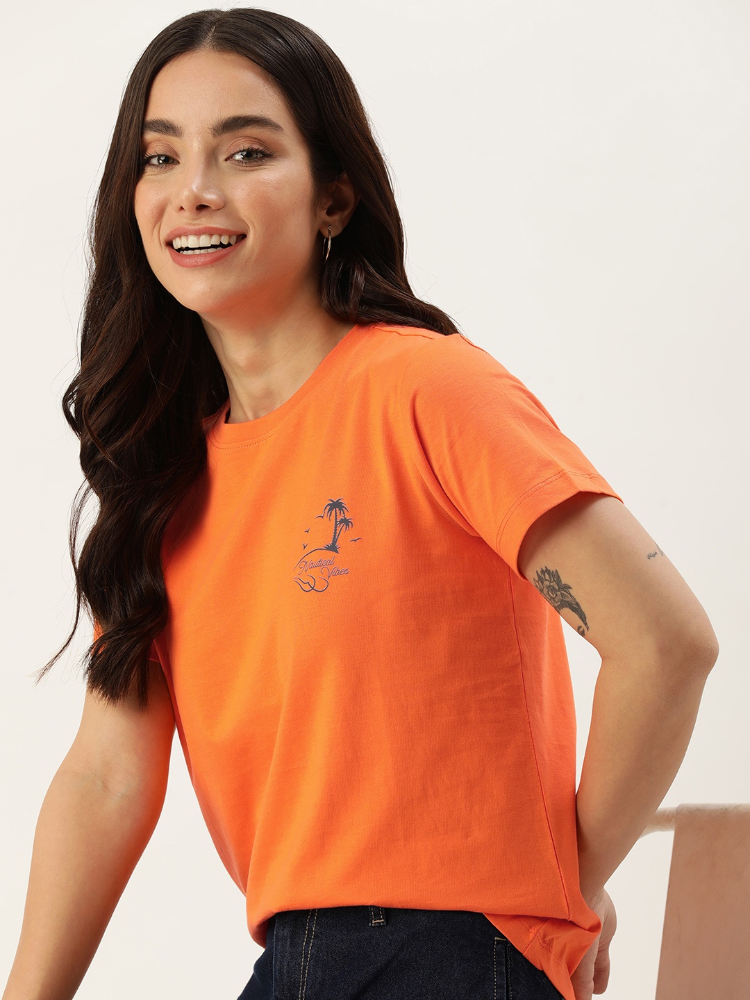 

Mast & Harbour Pure Cotton T-shirt, Orange