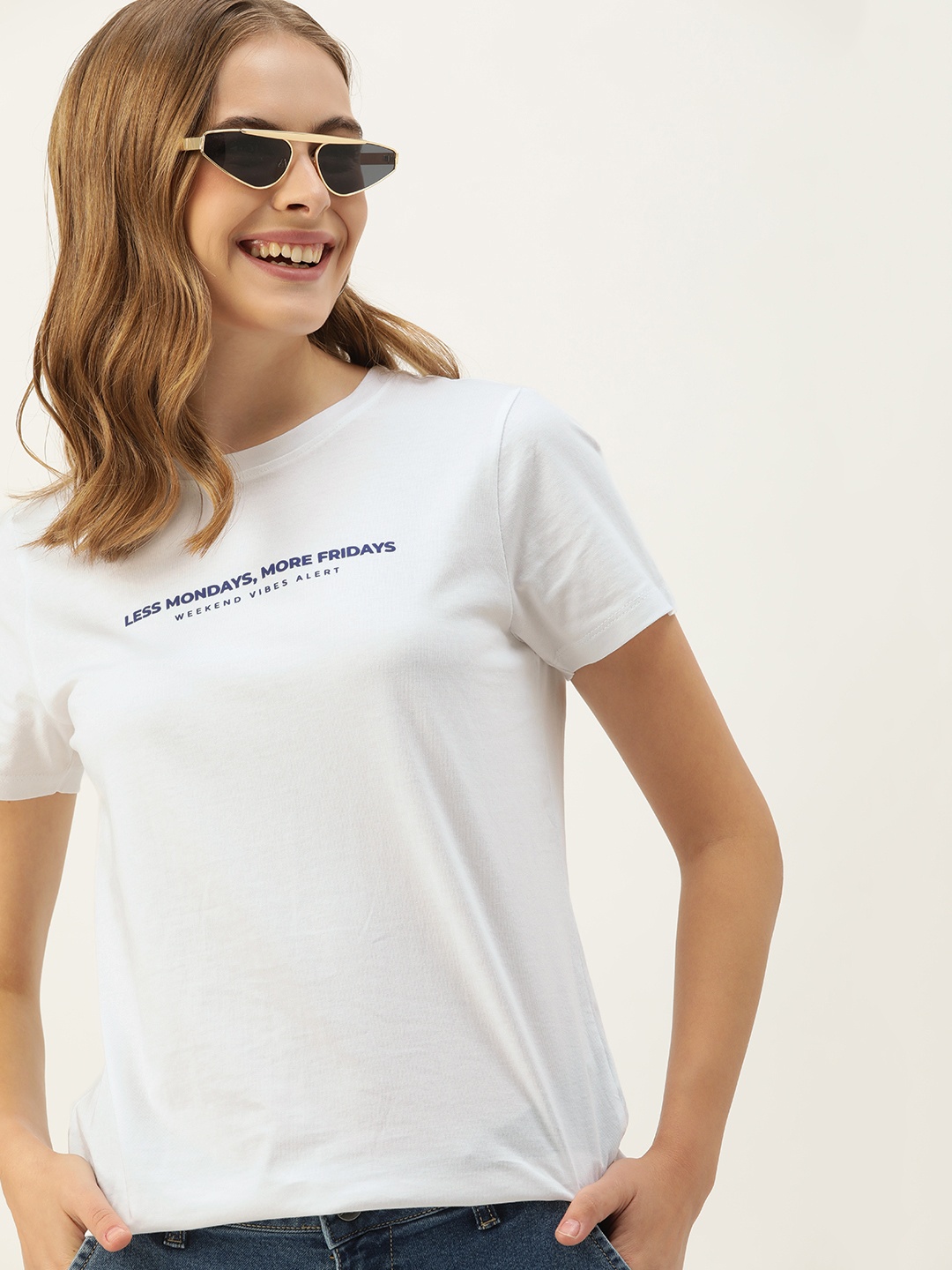 

Mast & Harbour Typography Pure Cotton Applique T-shirt, White