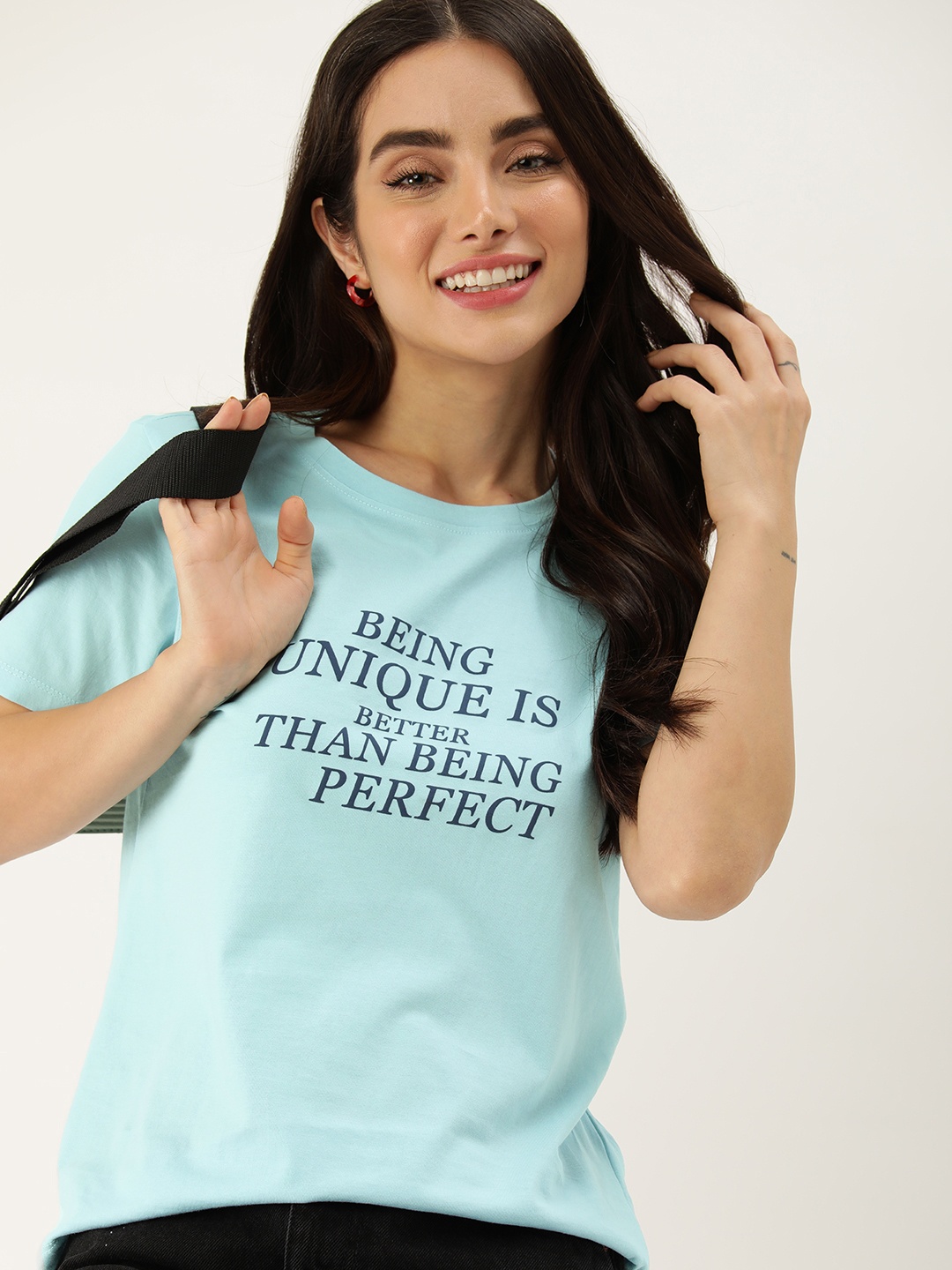 

Mast & Harbour Typography Printed Pure Cotton T-shirt, Blue