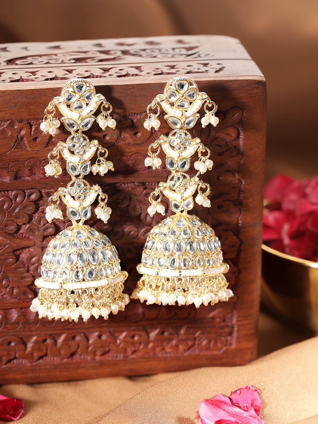 

Rubans Gold-Plated Classic Jhumkas