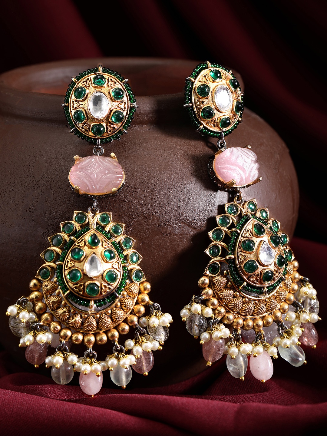 

Rubans Gold-Plated Classic Drop Earrings