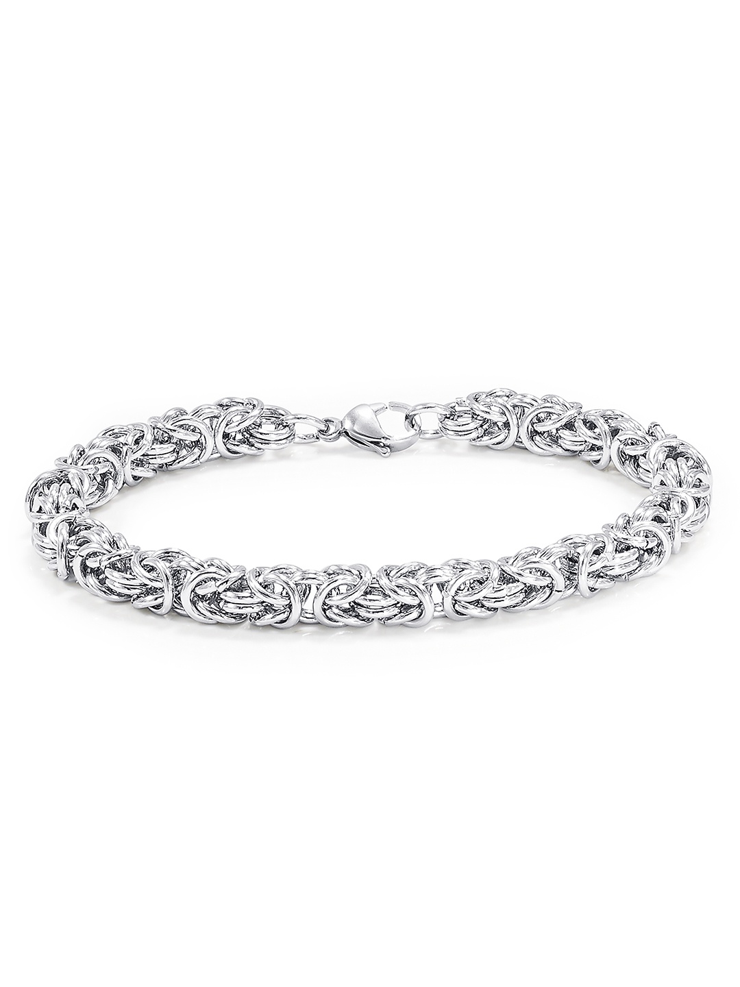 

Peora Men Silver-Toned Stainless Steel Link Bracelet