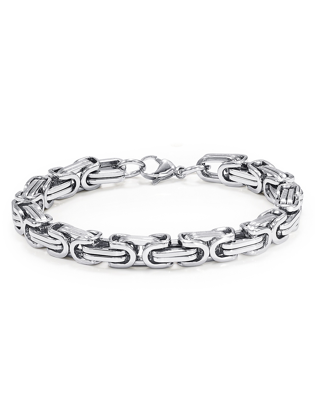 

Peora Silver-Toned Stainless Steel Link Bracelet
