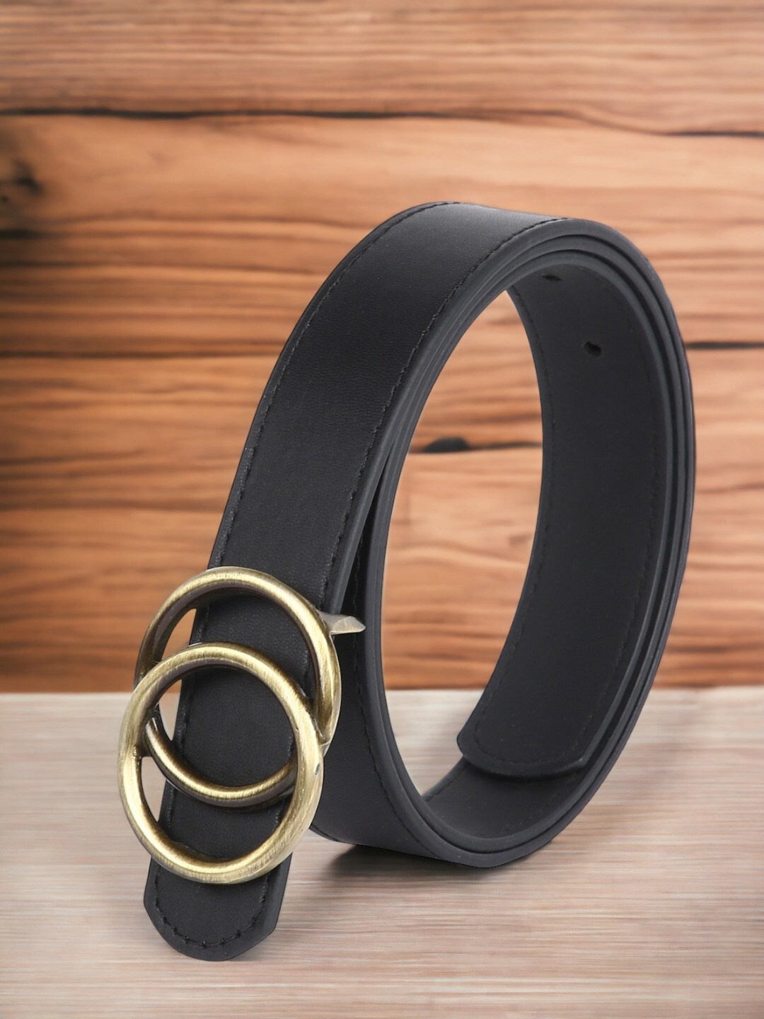 

CRUSSET Women Belt with Push Pin Closure, Black