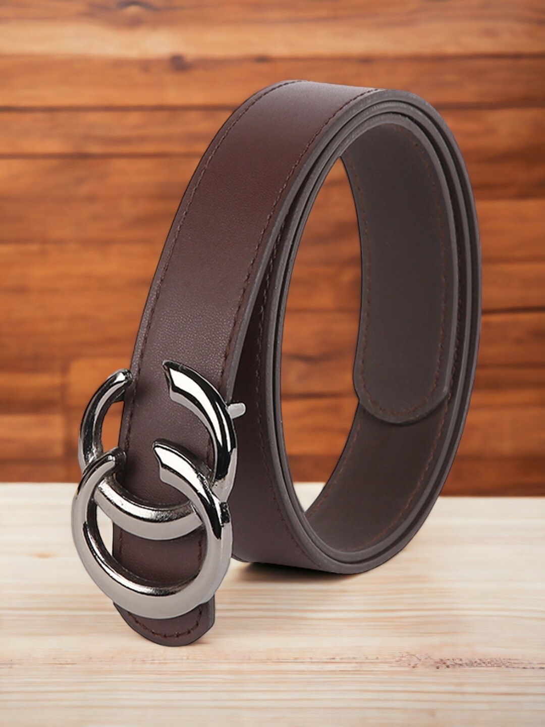 

CRUSSET Women Wide Belt With Push Pin Closure, Brown