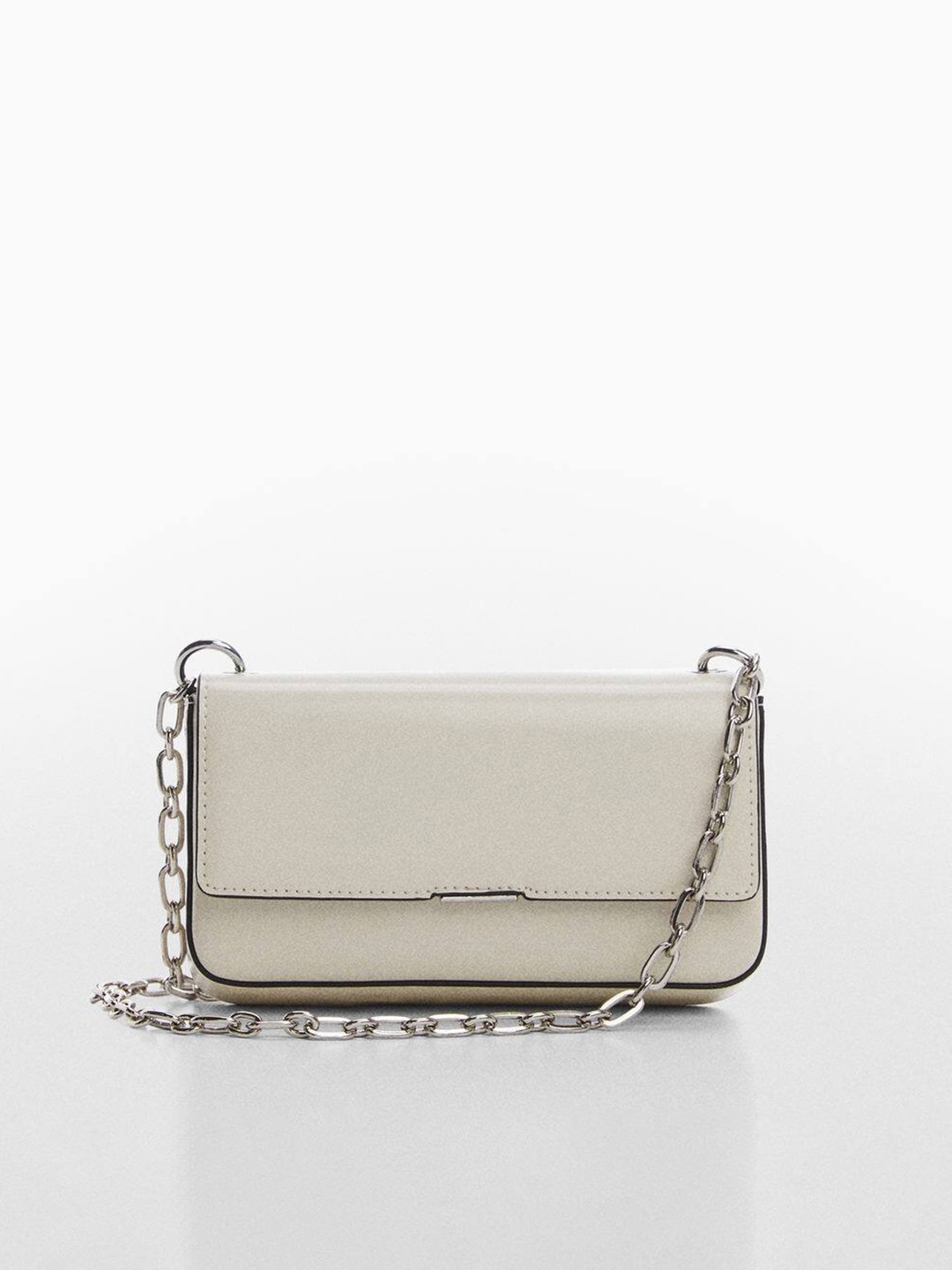 

MANGO Clutch with Detachable Shoulder Strap, Beige