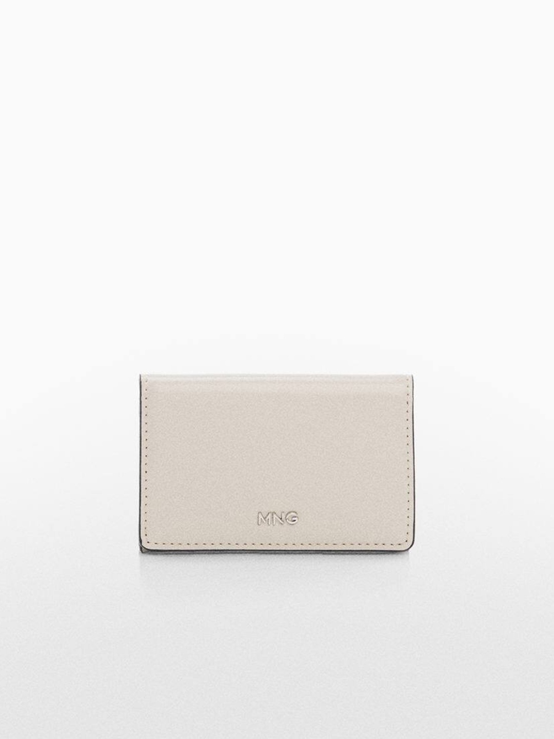 

MANGO Brand Logo Embossed Envelope Wallet, Cream