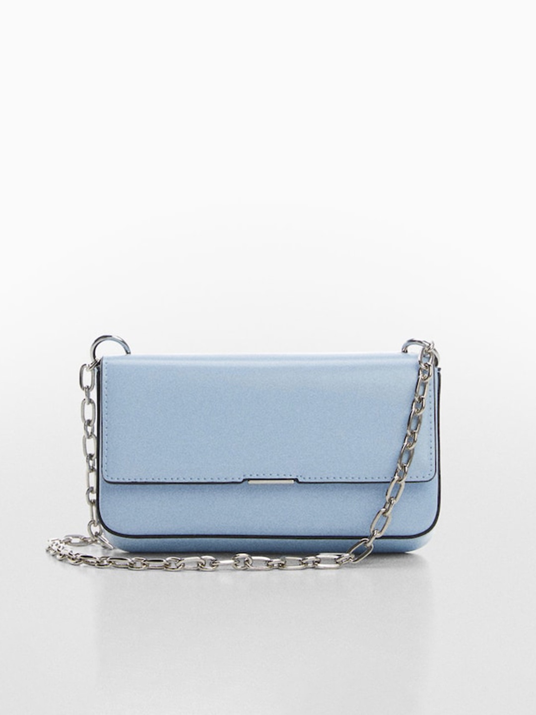 

MANGO Women Structured Flap Shoulder Bag, Blue