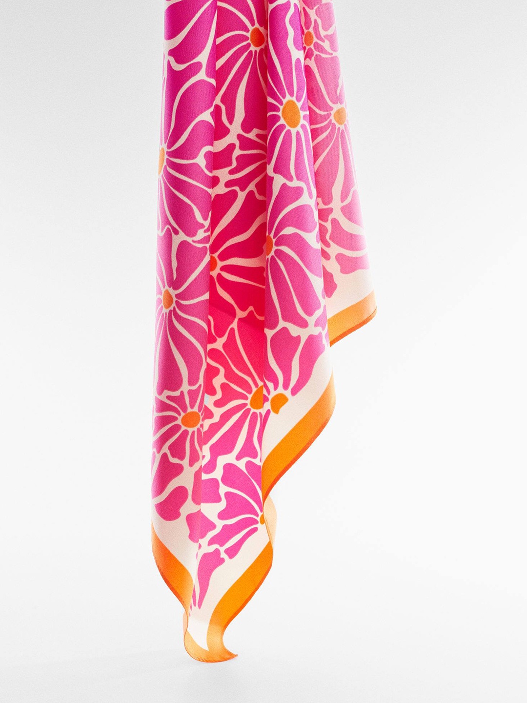 

MANGO Floral Printed Scarf, Pink