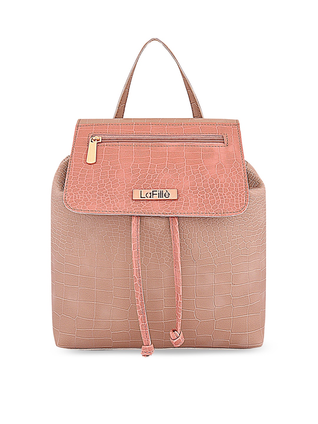 

LaFille Textured PU Structured Handheld Bag, Beige