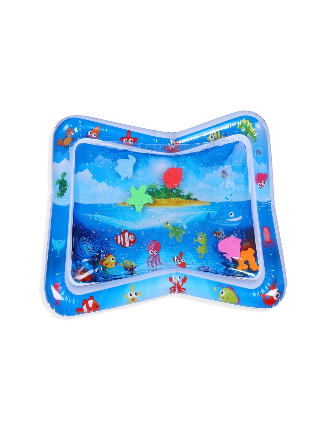 

Baby Moo Infants Kids Inflatable Tummy Time Water Play Mat Baby Pool, Blue