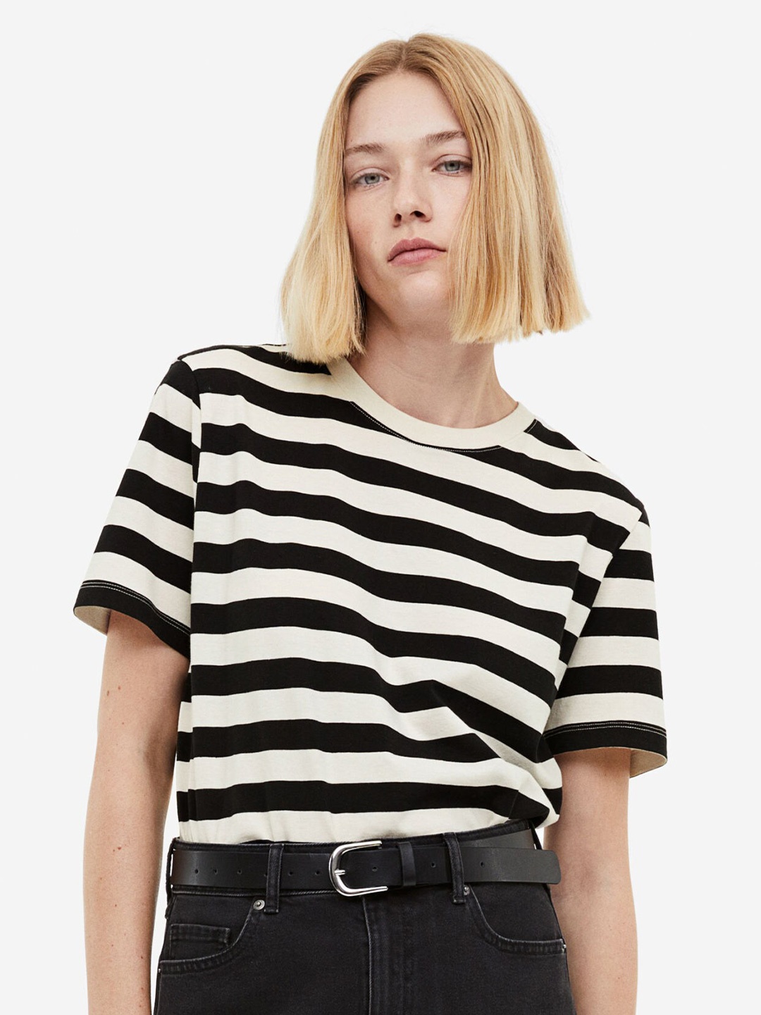 

H&M Cotton T-shirt, Black